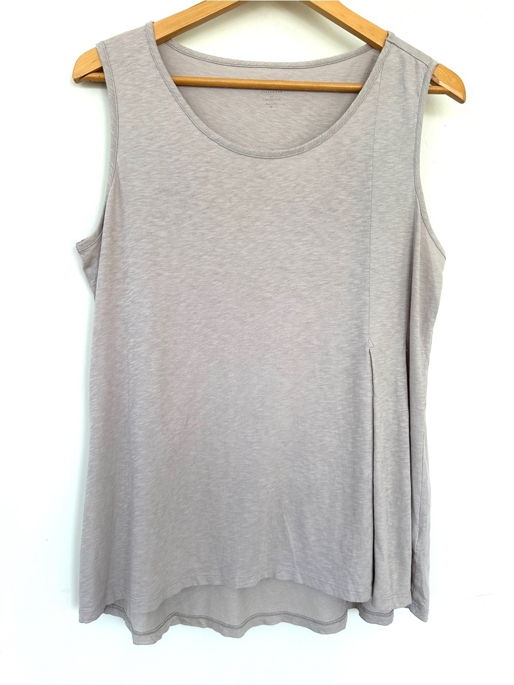 Eileen Fisher Classic Sleeveless Scoop Neck Top - Beige
